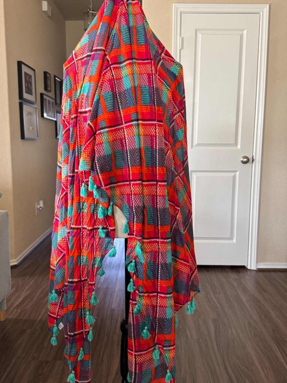 Vera Bradley Oversized Scarf Wrap Shawl Cover Up Tassel